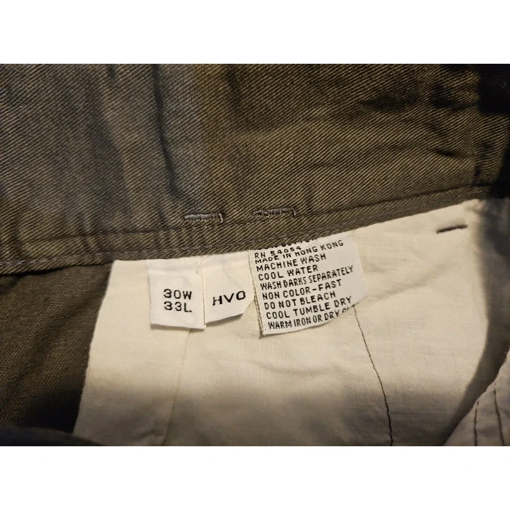 Vtg 90's Bugle Boy Pant 30x33 Gray pleated Parachute Super Baggy Tapered